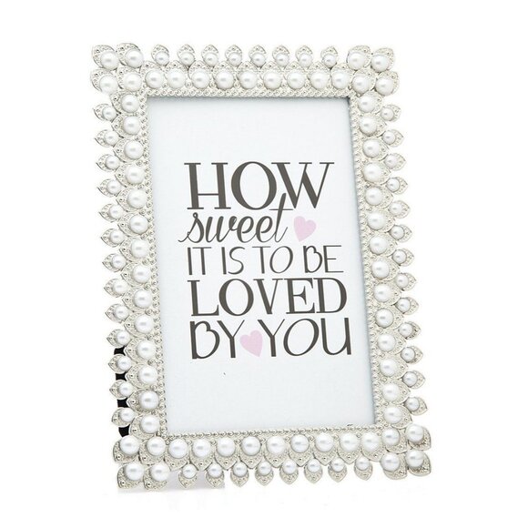 Philip Whitney Other - Philip Whitney Classic Silver Double Pearl Frame White Size 4X6 NEW